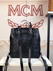 MCM Stark Side Studs Backpack In Black 5922 Size 24x21x12cm - 5