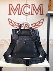 MCM Stark Side Studs Backpack In Black 5922 Size 24x21x12cm - 4