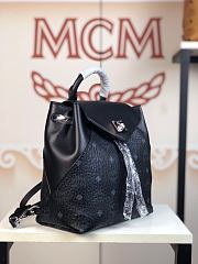 MCM Stark Side Studs Backpack In Black 5922 Size 24x21x12cm - 3