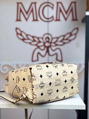 MCM Stark Side Studs Backpack In Beige 5922 Size 24x21x12cm - 3