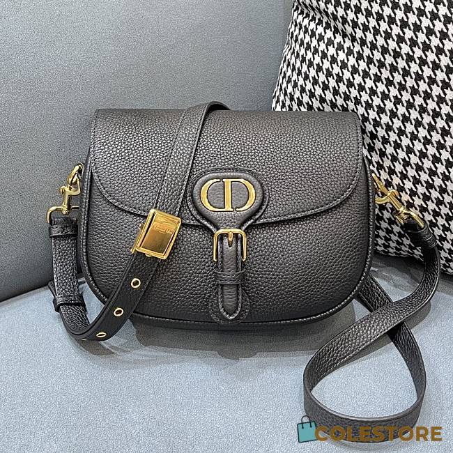 Dior Medium Dior Bobby Bag In Black Grained Caflskin M9319 Size 22x7x18cm - 1
