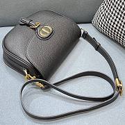 Dior Medium Dior Bobby Bag In Black Grained Caflskin M9319 Size 22x7x18cm - 3