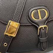 Dior Medium Dior Bobby Bag In Black Grained Caflskin M9319 Size 22x7x18cm - 4