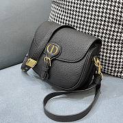 Dior Medium Dior Bobby Bag In Black Grained Caflskin M9319 Size 22x7x18cm - 2