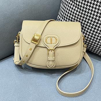 Dior Medium Dior Bobby Bag In Beige Lychee Pattern M9319 Size 22cm