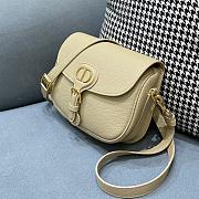 Dior Medium Dior Bobby Bag In Beige Lychee Pattern M9319 Size 22cm - 5