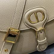 Dior Medium Dior Bobby Bag In Beige Lychee Pattern M9319 Size 22cm - 4