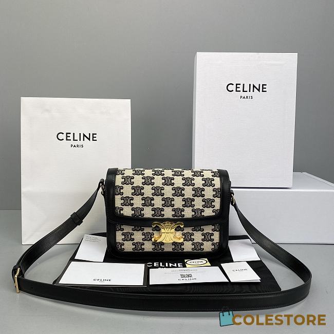 Ceiline Medium Triophe Bag In Black 191242 Size 22x16x7cm - 1