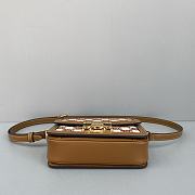Ceiline Medium Triomphe Bag In Textile With Triomphe Embroidery And Calfskin Vintage Pink 188882 - 4