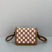 Ceiline Medium Triomphe Bag In Textile With Triomphe Embroidery And Calfskin Vintage Pink 188882 - 2