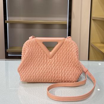 Bottega Veneta Small Point Top-Handle Bag Light Pink 661986 Size 24×16×8cm 