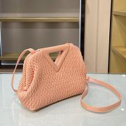 Bottega Veneta Small Point Top-Handle Bag Light Pink 661986 Size 24×16×8cm  - 3