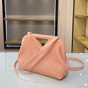 Bottega Veneta Small Point Top-Handle Bag Light Pink 661986 Size 24×16×8cm  - 5