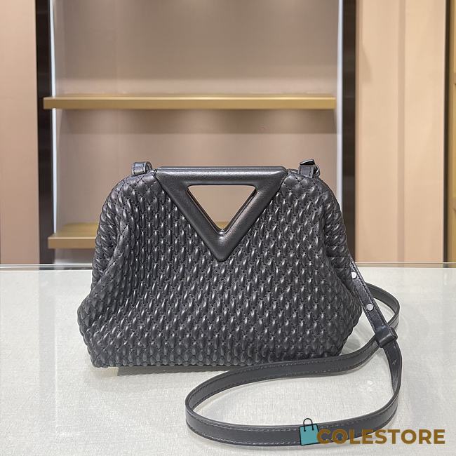 Bottega Veneta Small Point Top-Handle Bag In Grey 661986 Size 24×16×8cm  - 1