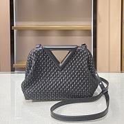 Bottega Veneta Small Point Top-Handle Bag In Grey 661986 Size 24×16×8cm  - 1