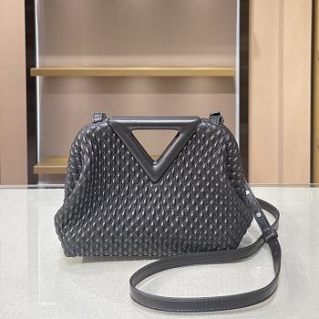 Bottega Veneta Small Point Top-Handle Bag In Grey 661986 Size 24×16×8cm 