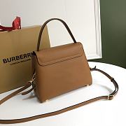 Buberry Medium Leather Two Handle Title Bag In Brown 6181 Size 26x12x21cm - 6