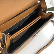 Buberry Medium Leather Two Handle Title Bag In Brown 6181 Size 26x12x21cm - 3