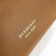 Buberry Medium Leather Two Handle Title Bag In Brown 6181 Size 26x12x21cm - 2