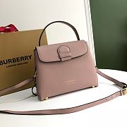 Buberry Medium Leather Two Handle Title Bag In Pink 6181 Size 26x12x21cm - 1