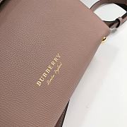 Buberry Medium Leather Two Handle Title Bag In Pink 6181 Size 26x12x21cm - 3