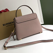 Buberry Medium Leather Two Handle Title Bag In Pink 6181 Size 26x12x21cm - 2