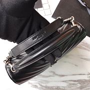 YSL Sheepskin Matelasse Chervon Medium College Bag Silver Chain 392737 Size 24x17x7Cm - 2