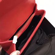 YSL Sheepskin Matelasse Chervon Medium College Bag Red 392737 Size 24x17x7Cm - 6