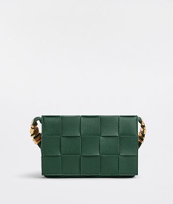 Bottega Veneta Cassette Intreccio Leather Cross-Body Bag 666870 Size 23x15x5cm