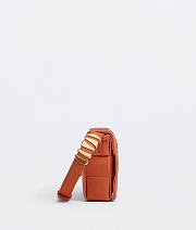 Bottega Veneta Cassette Intreccio Leather Cross-Body Bag In Maple 666870 Size 23x15x5cm - 2
