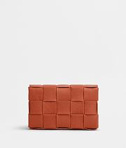 Bottega Veneta Cassette Intreccio Leather Cross-Body Bag In Maple 666870 Size 23x15x5cm - 4