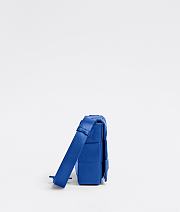 Bottega Veneta Cassette Intreccio Leather Cross-Body Bag Cobalt Blue 666870 Size 23x15x5cm - 2