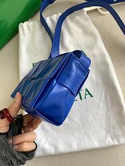 Bottega Veneta Cassette Intreccio Leather Cross-Body Bag Cobalt 578004 ize 12x8x4cm - 6