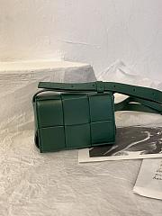 Bottega Veneta Cassette Intreccio Leather Cross-Body Bag Rain Tree 578004 Size 12x8x4cm - 2