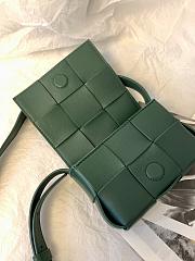 Bottega Veneta Cassette Intreccio Leather Cross-Body Bag Rain Tree 578004 Size 12x8x4cm - 6