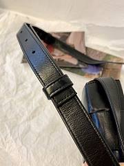 Bottega Veneta Cassette Intreccio Leather Cross-Body Bag Cobalt Black 578004 Size 12x8x4cm - 2