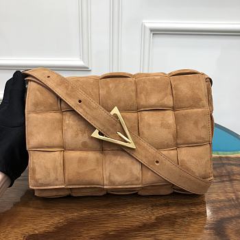 Bottega Veneta Padded Cassette Suede Shoulder Bag 591970 Size 26x18x8cm