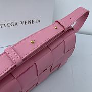 Bottega Veneta Cassette Intreccio Leather Cross-Body Bag Pink 666870 Size 23x15x5cm - 3