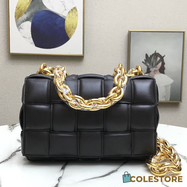 Bottega Veneta Cassette Cross-Body Bag In A Double-Face Maxi Weave Black 591970 Size 26x18x8cm - 1