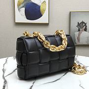 Bottega Veneta Cassette Cross-Body Bag In A Double-Face Maxi Weave Black 591970 Size 26x18x8cm - 6