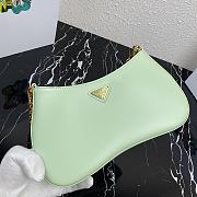 Prada Mini Leather Shoulder Bag Green 1BC148 Size 25.5x15.5x4cm - 5