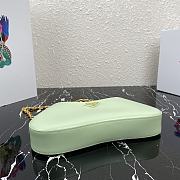 Prada Mini Leather Shoulder Bag Green 1BC148 Size 25.5x15.5x4cm - 4