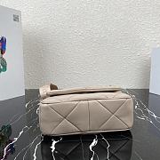 Beige Prada System Nappa Leather Patchwork Bag 1BD292 Size 21x16x7 - 6
