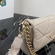 Beige Prada System Nappa Leather Patchwork Bag 1BD292 Size 21x16x7 - 4