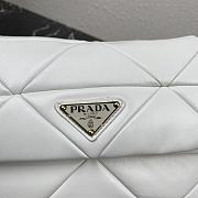 White Prada System Napa Leather Patchwork Bag 1BD292 Size 21x16x7cm - 6