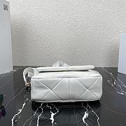 White Prada System Napa Leather Patchwork Bag 1BD292 Size 21x16x7cm - 4