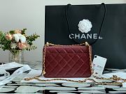 Chanel New Wallet On Chain WOC Red 33814 Size 19cm - 6
