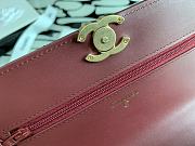 Chanel New Wallet On Chain WOC Red 33814 Size 19cm - 3