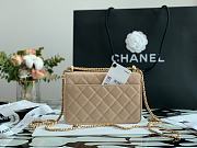 Chanel New Wallet On Chain WOC Beige 33814 Size 19cm - 6
