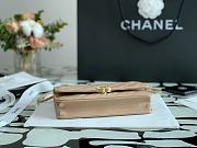 Chanel New Wallet On Chain WOC Beige 33814 Size 19cm - 5